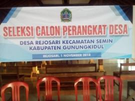 Tim Penguji Calon Perangkat Desa Rejosari dibentuk